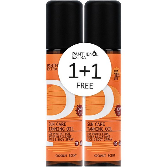 Medisei Promo Panthenol Extra Sun Care Tanning Oil Spf10, 300ml (2x150ml)