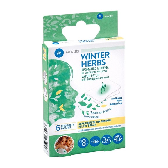 Medisei Winter Herbs Αρωματικά Επιθέματα με Ευκάλυπτο & Μέντα 6τμχ