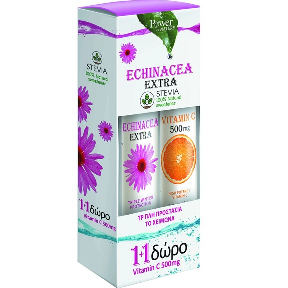 Power Health Promo Echinacea Extra 24 Effer.tabs & Vitamin C 500mg, 20 Effer.tabs