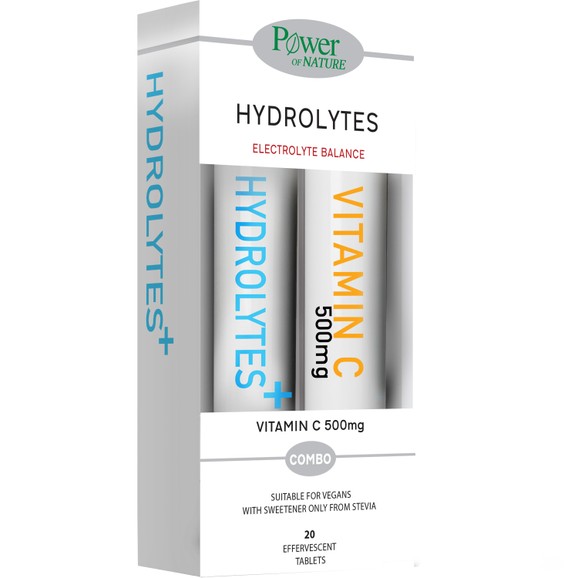 Power Health Hydrolytes Stevia 20eff.tabs & Δώρο Vitamin C 500mg 20 Effer.tabs