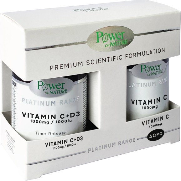 Power Health Promo Platinum Range Vitamin C+D3 1000mg/1000iu 30tabs & Δώρο Vitamin C 1000mg 20tabs/