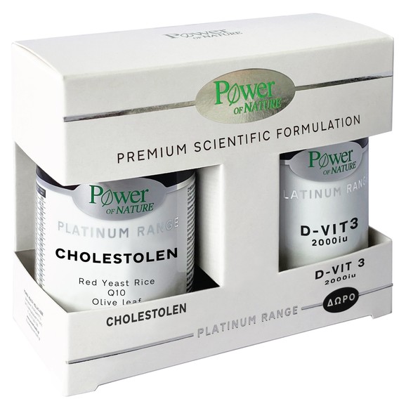Power of Nature Πακέτο Προσφοράς Platinum Range Cholestolen 40caps & Δώρο Vitamin D3 2000iu 20tabs