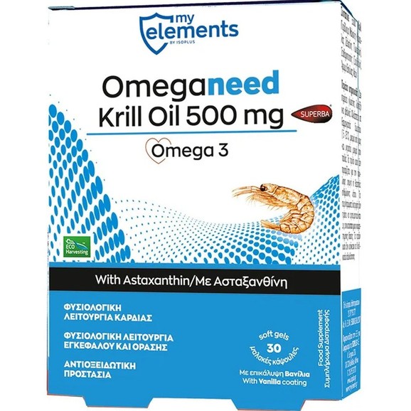 My Elements Omeganeed Krill Oil 500mg, 30caps