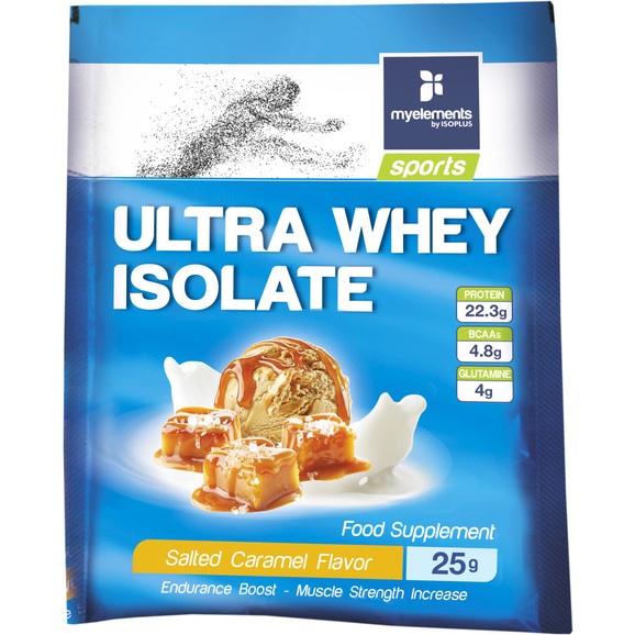 My Elements Sports Ultra Whey Isolate Salted Caramel Flavor Πρωτεΐνη 100% Ορού Γάλακτος σε Μονοδόση 25gr