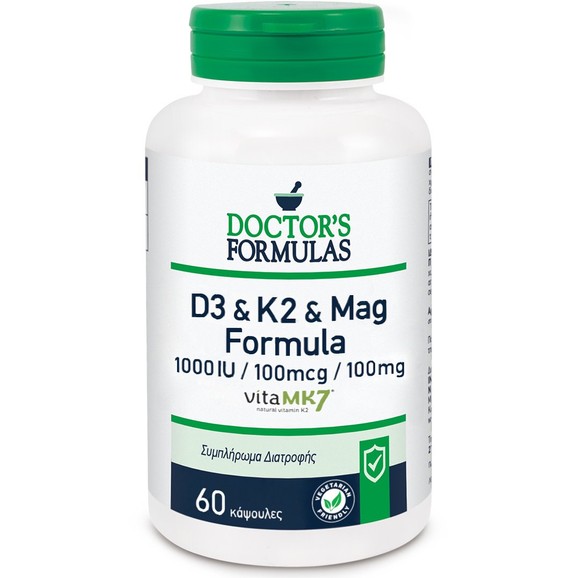 Doctor\'s Formula D3 & K2 & Mag Formula 1000IU,100mcg,100mg 60caps