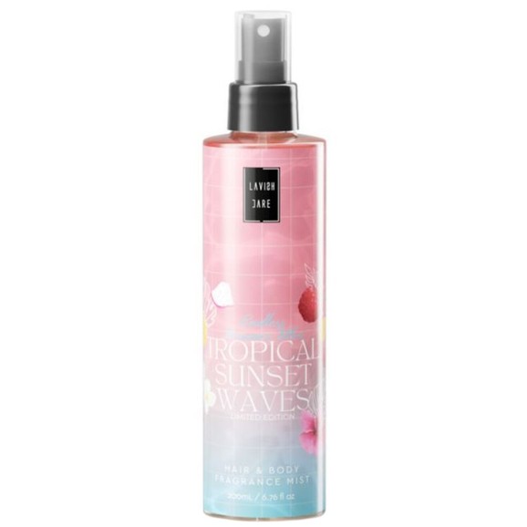 Lavish Care Tropical Sunset Waves Fragrance Hair & Body Mist 200ml Lavish Care Tropical Sunset Waves Fragrance Hair & Body Mist 200ml