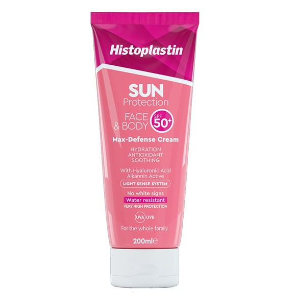 Histoplastin Sun Protection Face & Body Max Defense Cream Spf50+, 200ml