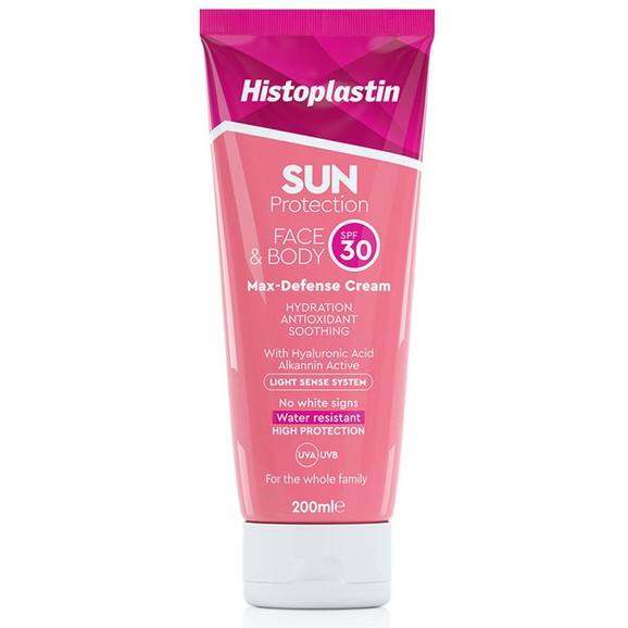 Histoplastin Sun Protection Face & Body Max Defense Cream Spf30, 200ml