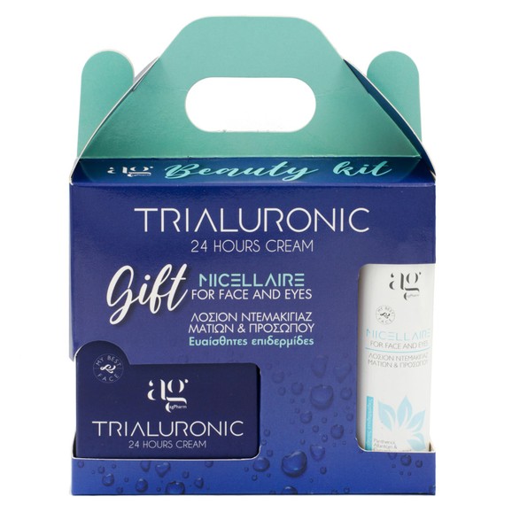 AgPharm Beauty Kit Trialuronic 24h Cream 50ml & Δώρο Micellaire Λοσιόν Ντεμακιγιάζ 100ml