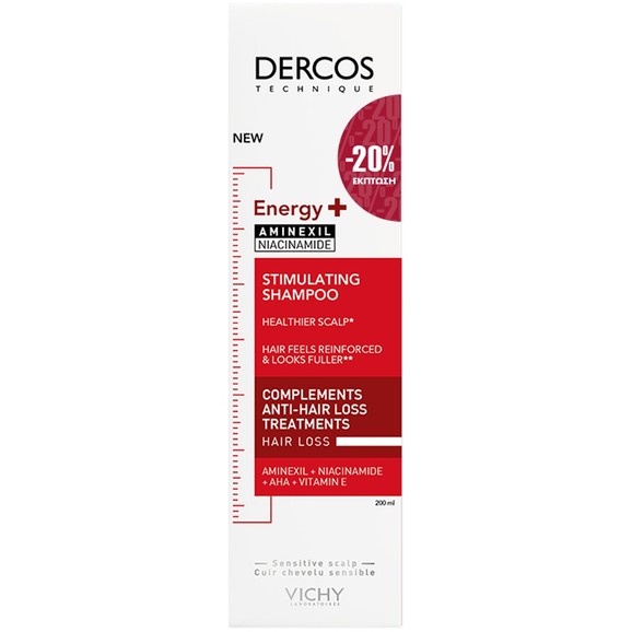 Vichy Dercos Energy+ Stimulating Shampoo 200ml Promo -20%