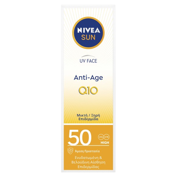 Nivea Sun UV Face Anti-Age Q10 Spf50 for Normal,Dry Skin 50ml