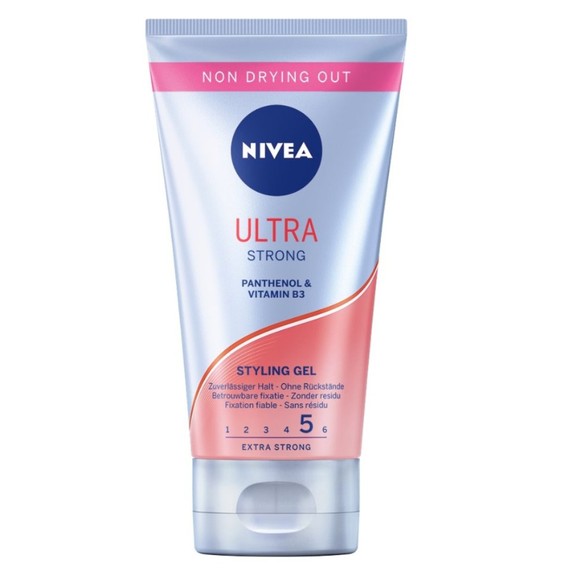 Nivea Ultra Strong Hair Styling Gel with Panthenol & Vitamin B3 150ml
