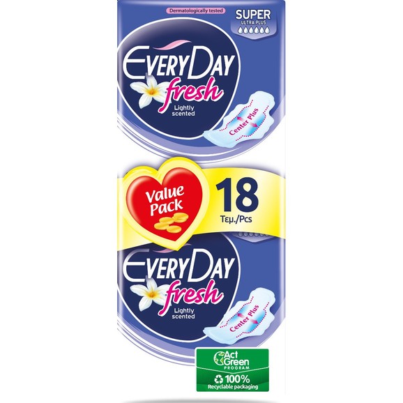 Every Day Fresh Super Ultra Plus Value Pack 18 Τεμάχια