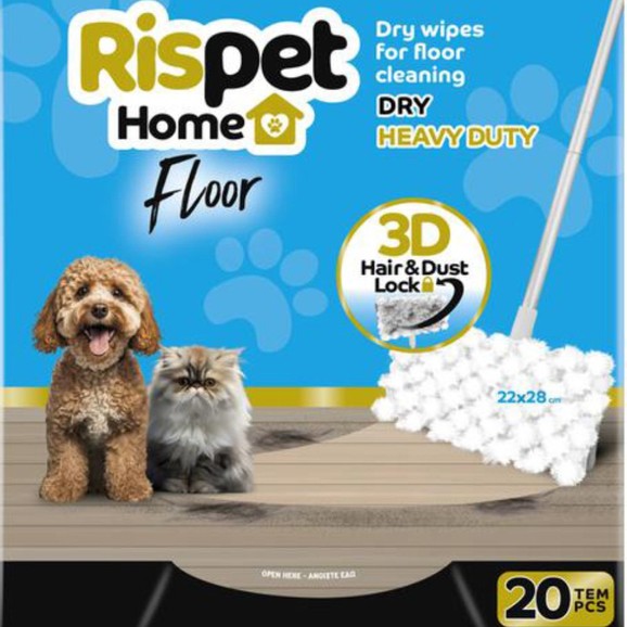 Rispet Home Floor Dry Heavy Duty 3D Hair & Dust Lock 20 Τεμάχια Rispet Home Floor Dry Heavy Duty 3D Hair & Dust Lock 20 Τεμάχια