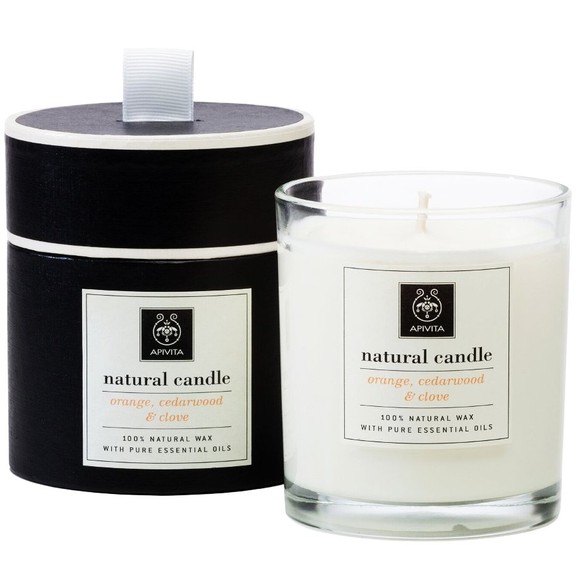 Apivita Natural Candle Φυσικό Κερί με Αιθέρια Έλαια Από Κέδρο Πορτοκάλι & Γαρύφαλλο 235g Apivita Natural Candle Φυσικό Κερί με Αιθέρια Έλαια Από Κέδρο Πορτοκάλι & Γαρύφαλλο 235g