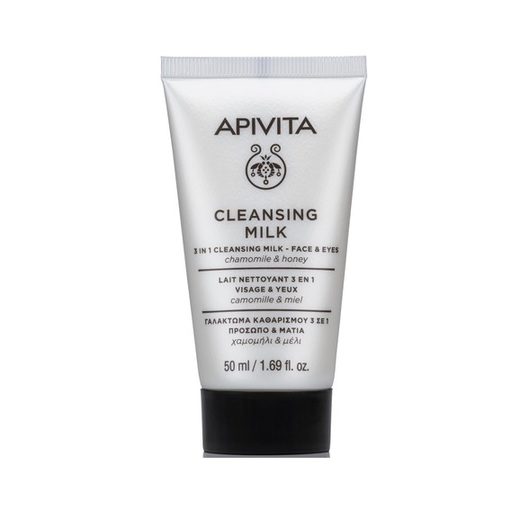 Apivita Cleansing Milk 3 in 1 Face & Eyes Travel Size 50ml Apivita Cleansing Milk 3 in 1 Face & Eyes Travel Size 50ml