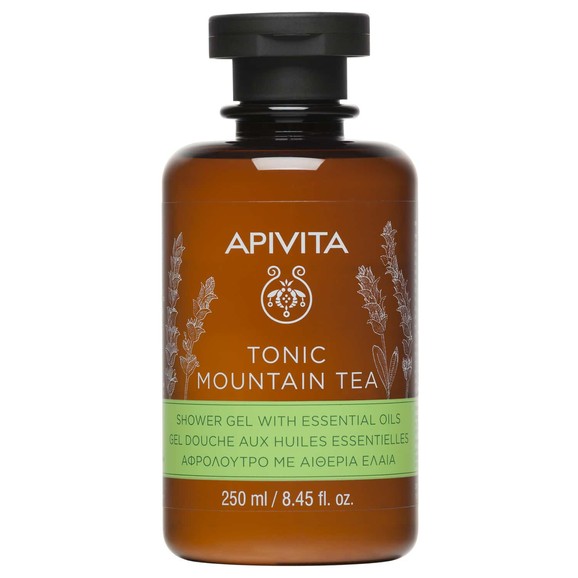 Apivita Tonic Mountain Tea Shower Gel With Essential Oils Αφρόλουτρο με Αιθέρια Έλαια για Τόνωση της Διάθεσης 250ml Apivita Tonic Mountain Tea Shower Gel With Essential Oils Αφρόλουτρο με Αιθέρια Έλαια για Τόνωση της Διάθεσης 250ml