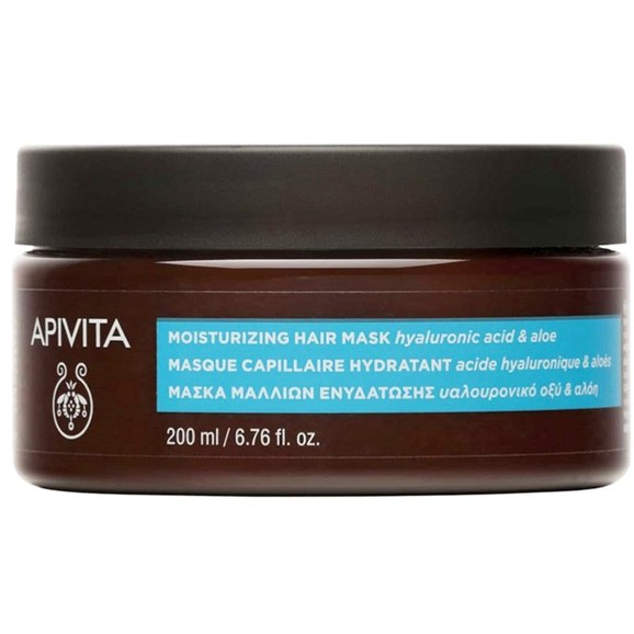 Apivita Moisturizing Hair Mask Μάσκα Μαλλιών Ενυδάτωσης με Αλόη & Υαλουρονικό Οξύ 200ml Apivita Moisturizing Hair Mask Μάσκα Μαλλιών Ενυδάτωσης με Αλόη & Υαλουρονικό Οξύ 200ml