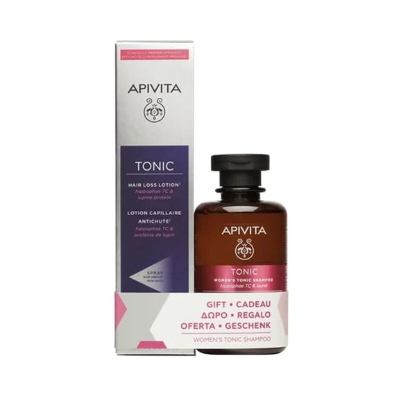 Apivita Πακέτο Προσφοράς Tonic Hair Loss Lotion Κατά της Τριχόπτωσης 150ml & Δώρο Women\'s Tonic Shampoo 250ml Apivita Πακέτο Προσφοράς Tonic Hair Loss Lotion Κατά της Τριχόπτωσης 150ml & Δώρο Women\'s Tonic Shampoo 250ml