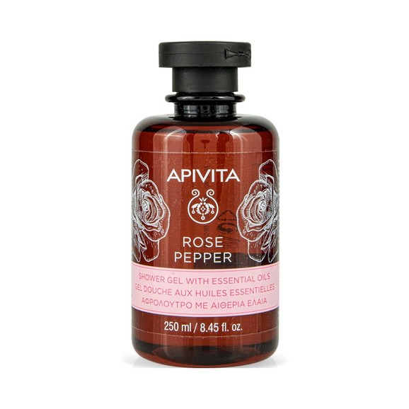 Apivita Rose Pepper Αφρόλουτρο με Αιθέρια Έλαια που Αναζωογονεί την Επιδερμίδα και τη Διάθεση 250ml Apivita Rose Pepper Αφρόλουτρο με Αιθέρια Έλαια που Αναζωογονεί την Επιδερμίδα και τη Διάθεση 250ml