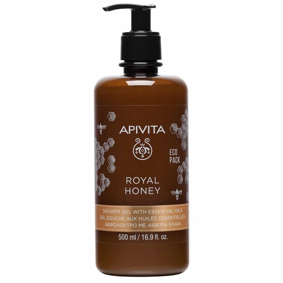 Apivita Royal Honey Shower Gel With Essential Oils Ecopack Κρεμώδες Αφρόλουτρο με Αιθέρια Έλαια & Μέλι 500ml Apivita Royal Honey Shower Gel With Essential Oils Ecopack Κρεμώδες Αφρόλουτρο με Αιθέρια Έλαια & Μέλι 500ml