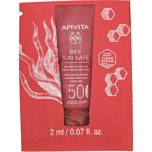 Δείγμα Apivita Bee Sun Safe Anti-Spot & Anti-Age Defence Tinted Face Cream 2ml