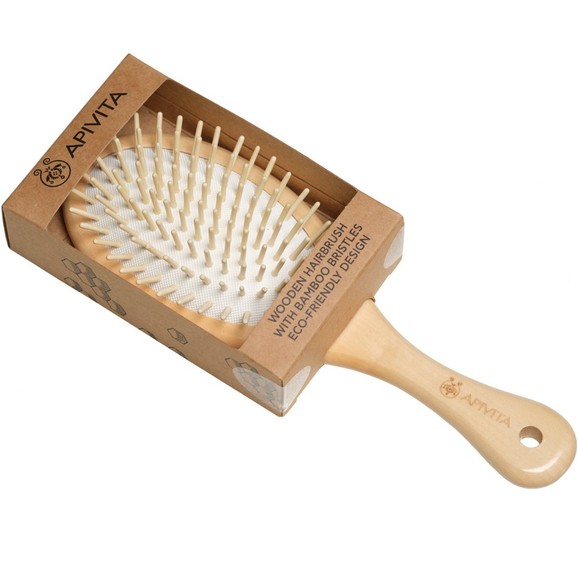 Δώρο Apivita Wooden Hairbrush with Bamboo Bristles 1 Τεμάχιο