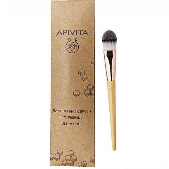 Δώρο Apivita Bamboo Mask Brush Eco-Friendly Ultra Soft Μαλακό Πινέλο για την Εφαρμογή Μάσκας Προσώπου 1 Τεμάχιο