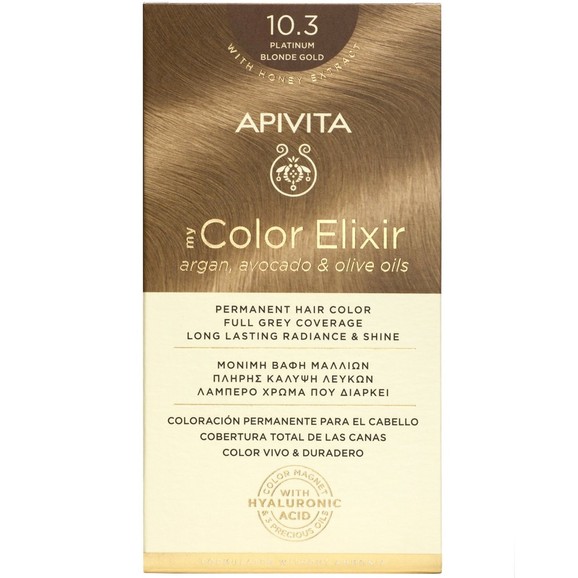 Apivita Promo My Color Elixir Permanent Hair Color - 10.3 Κατάξανθο Μελί