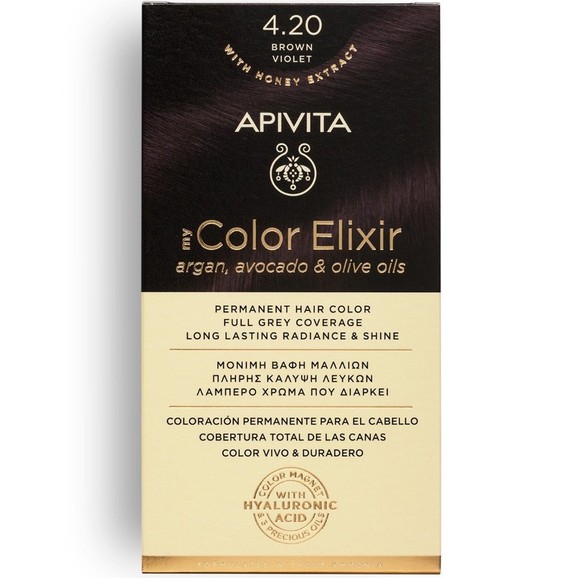 Apivita Promo My Color Elixir Permanent Hair Color - 4.20 Καστανό Βιολετί