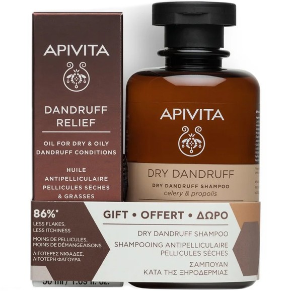 Apivita Promo Dandruff Relief Oil 50ml & Δώρο Dry Dandruff Shampoo With Celery & Propolis 250ml