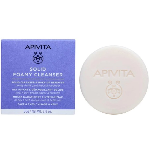 Δώρο Apivita Solid Foamy Cleanser & Make-Up Remover 80g