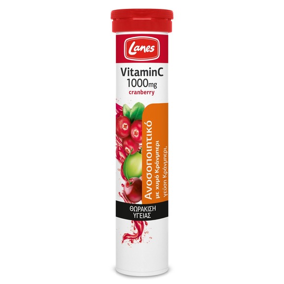 Lanes Vitamin C + Cranberry 1000mg 20 Effer.Tabs