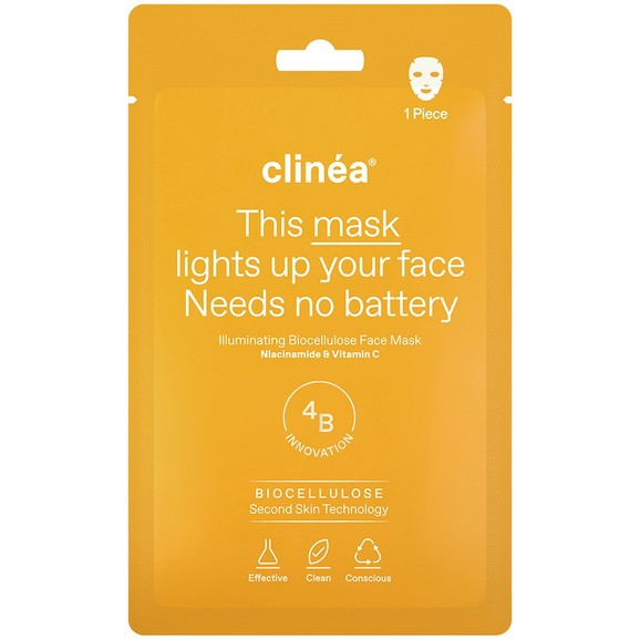 Clinea Illuminating Biocellulose Face Mask 1 Τεμάχιο