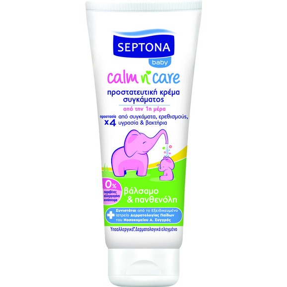 Septona Baby Calm n\' Care Προστατευτική Κρέμα Συγκάματος με Βάλσαμο & Πανθενόλη 100ml