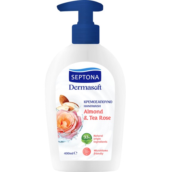 Septona Dermasoft Handwash with Almond & Tea Rose - 400ml