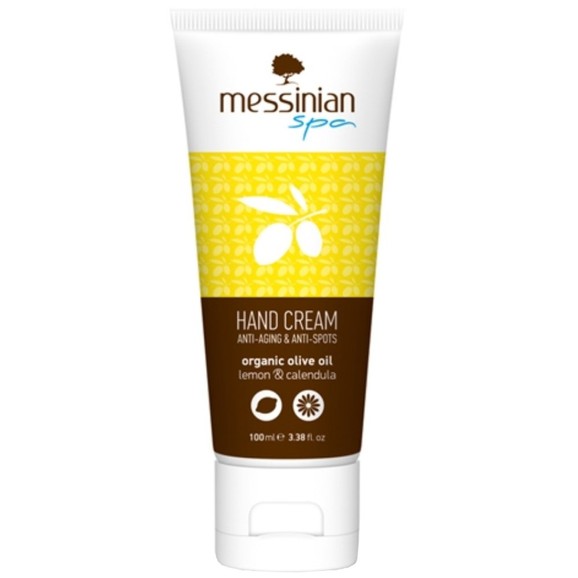 Messinian Spa Hand Cream Anti-Aging & Anti-Spots Organic Olive Oil Lemon & Calendula 100ml