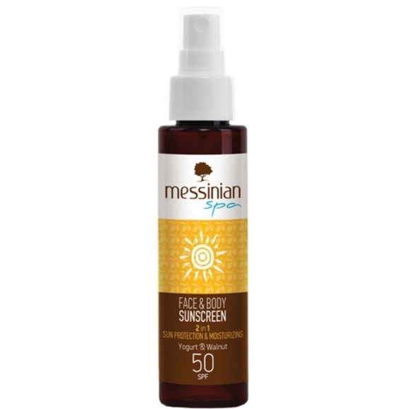 Messinian Spa Sunscreen 2in1 Protection & Moisturizing Face & Body Spray Spf50, 100ml Messinian Spa Sunscreen 2in1 Protection & Moisturizing Face & Body Spray Spf50, 100ml