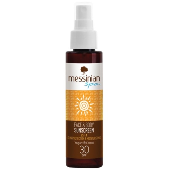 Messinian Spa Sunscreen 2in1 Protection & Moisturizing Face & Body Spray Spf30, 100ml Messinian Spa Sunscreen 2in1 Protection & Moisturizing Face & Body Spray Spf30, 100ml