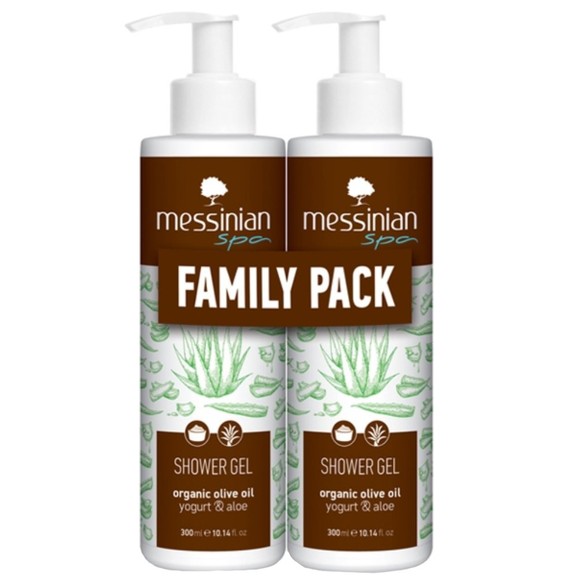 Messinian Spa Promo Organic Oil Yogurt & Aloe 600ml (2x300ml)