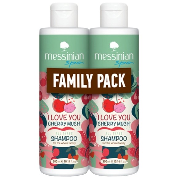 Messinian Spa Promo I Love You Cherry Much Cherry & Cotton & Almond Shampoo 600ml (2x300ml)