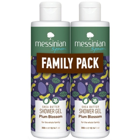 Messinian Spa Promo Shea Butter & Plum Blossom Shower Gel 600ml (2x300ml)