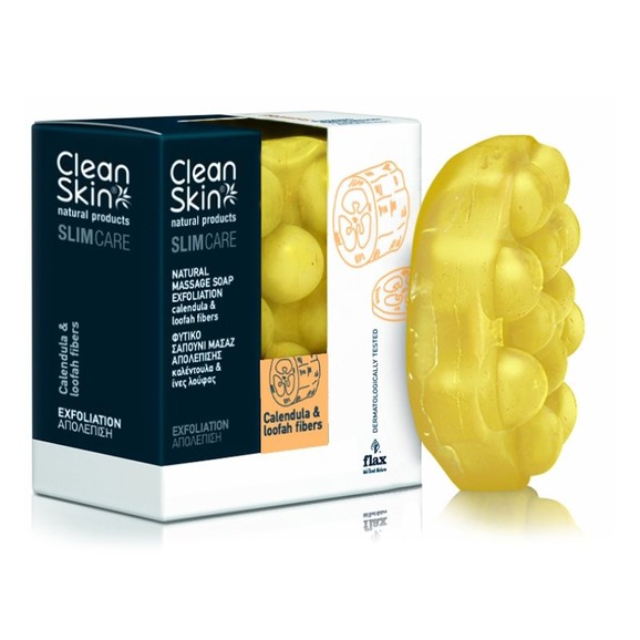 CleanSkin Slimming & Exfoliating Natural Massage Soap Calendula & Loofah Fibers 100gr