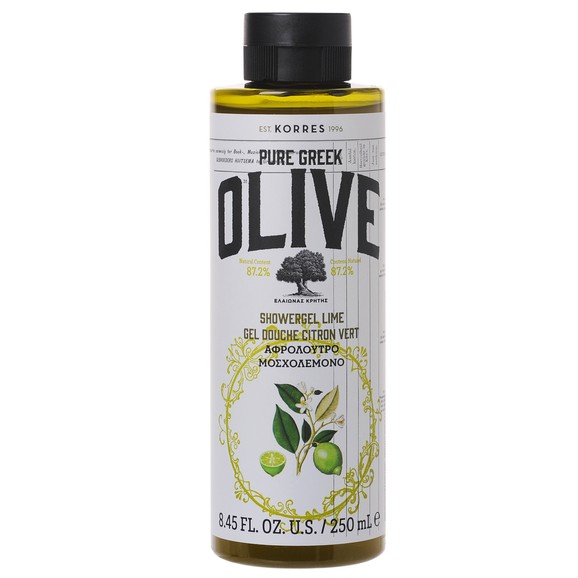 Korres Pure Greek Olive Showergel Lime Τονωτικό Αφρόλουτρο με Εξαιρετικό Παρθένο Ελαιόλαδο & Άρωμα Μοσχολέμονο 250ml