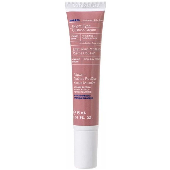 Korres Apothecary Wild Rose Bright-Eyed Cushion Cream 15ml Korres Apothecary Wild Rose Bright-Eyed Cushion Cream 15ml