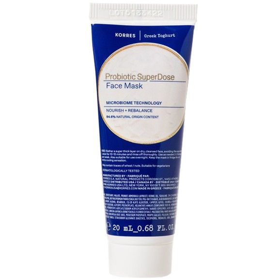 Korres Greek Yoghurt Probiotic SuperDose Face Mask Travel Size 20ml Korres Greek Yoghurt Probiotic SuperDose Face Mask Travel Size 20ml