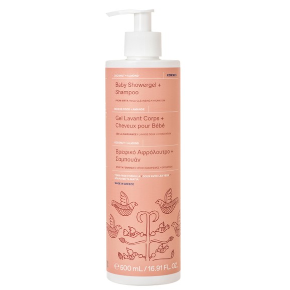 Korres Baby Shower Gel & Shampoo with Coconut & Almond 500ml