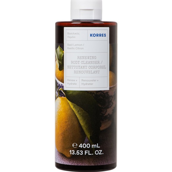 Korres Renewing Body Cleanser Basil & Lemon Shower Gel 400ml