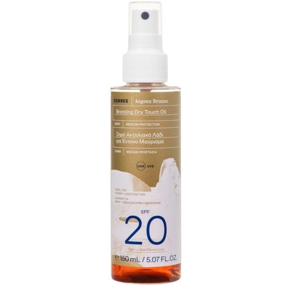 Korres Bronzing Dry Touch Oil Spf20, 150ml