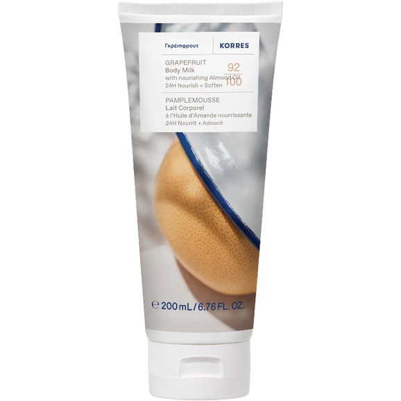 Korres Grapefruit 24h Nourish With Almond Oil Body Milk 200ml